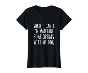 Désolé, Je ne Peux Pas, Je Regarde des feuilletons avec Mon Chien T-Shirt Graphique avec Valeur