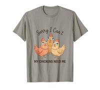 Désolé, Je ne Peux Pas, Mes Poulets Ont Besoin de Moi Funny Chicken Mom T-Shirt