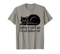 Désolé, Je ne Peux Pas y Aller, Je suis Un Chat d'intérieur Amusant Qui Aime Les Chatons d'intérieur T-Shirt