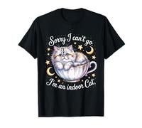 Désolé, Je ne Peux Pas y Aller, Je suis Une Amoureuse des Chats d'intérieur, des Chatons Amusants T-Shirt