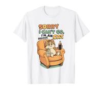 Désolé, Je ne Peux Pas y Aller, Je suis Une Amoureuse des Chats d'intérieur, des Chatons Amusants T-Shirt