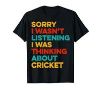 Désolé, Je n'écoutais Pas Thinking About Cricket Player Fan T-Shirt