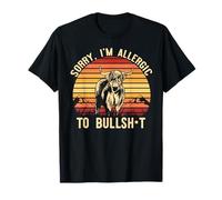 DÉSOLÉ, Je suis Allergique AU MÈME Bullsh-T Fun Bull Sunset Highland T-Shirt