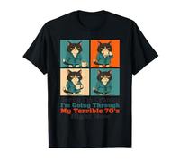 Désolé, Je suis Cranky Terrible Cat Comic des années 70 T-Shirt