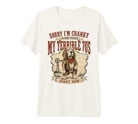 Désolé, Je suis Cranky Terrible, Chien Occidental des années 70. T-Shirt Haut de Gamme