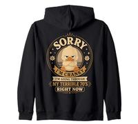Désolé, Je suis Cranky Terrible, Cranky Duck Retro des années 70. Sweat à Capuche