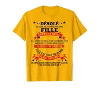 Désolé Je suis déjà Pris par Une Fille Super géniale Couple T-Shirt, Homme, Doré Vif, S