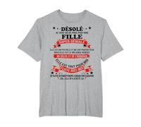 Désolé Je suis déjà Pris par Une Fille Super géniale Couple T-Shirt, Homme Grandes Tailles, Gris Chiné, 3X Tall