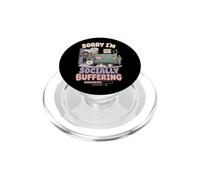 Désolé, Je suis en Chargement Social - Chat Introverti PopSockets PopGrip pour MagSafe