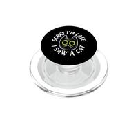 Désolé, Je suis en Retard, J'Ai vu Un Chat PopSockets PopGrip pour MagSafe