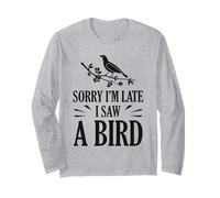 Désolé, Je suis en Retard, J'Ai vu Un Oiseau, Mignon, ornithologue, Amateur d'oiseaux Manche Longue