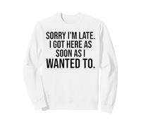 Désolé, Je suis en Retard, Je suis arrivé dès Que Je voulais m'amuser Sweatshirt