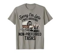 Désolé, Je suis en Retard, j'évitais Les tâches Non préférées T-Shirt
