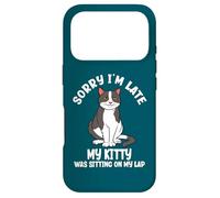 Désolé, Je suis en Retard, Mon Chat était Assis sur Mes Genoux, Amoureux des Chats Coque pour iPhone 17 Pro