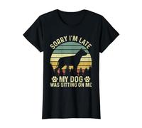 Désolé, Je suis en Retard, Mon Chien était Assis sur Moi, Un Pit-Bull T-Shirt Graphique avec Valeur