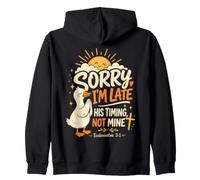 Désolé, Je suis en Retard, Son Timing n'est Pas Le Mien Christian Funny Goose Sweat à Capuche