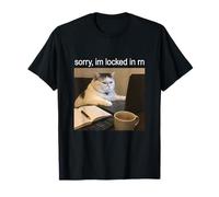 Désolé, Je suis enfermé dans RN Silly Cat Meme T-Shirt
