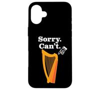 Désolé J'peux pas ou Humour Harpe Celtique de Fier Harpiste Coque pour iPhone 16 Plus