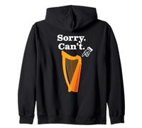 Désolé J'peux pas ou Humour Harpe Celtique de Fier Harpiste Sweat à Capuche