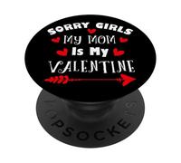 Désolé, Les Filles, ma mère est ma Maman pour la Saint-Valentin, Les Amateurs de café PopSockets PopGrip Adhésif