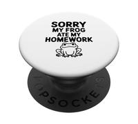 Désolé, ma Grenouille a mangé Mes devoirs PopSockets PopGrip Adhésif