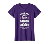 Désolé mais Cette Fille Canon Va Se Marier T-Shirt, Femme, Violet, M