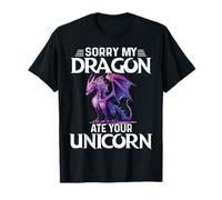 Désolé, mon dragon a mangé votre licorne, drôle d'amateur de dragons violets T-Shirt