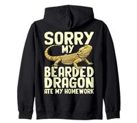 Désolé, Mon Dragon Barbu a mangé Mes devoirs Lézard drôle Sweat à Capuche
