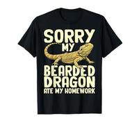 Désolé, Mon Dragon Barbu a mangé Mes devoirs Lézard drôle T-Shirt