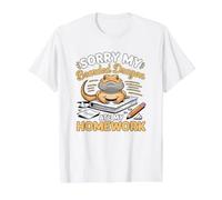 Désolé, Mon Dragon Barbu a mangé Mes devoirs Un lézard Barbu drôle T-Shirt Graphique avec Valeur, Homme, Blanc, S