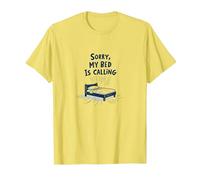 Désolé, Mon lit Appelle | Ne m'invitez Pas après T-Shirt, Homme, Citron, M