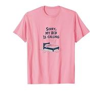Désolé, Mon lit Appelle | Ne m'invitez Pas après T-Shirt, Homme, Rose, 3XL
