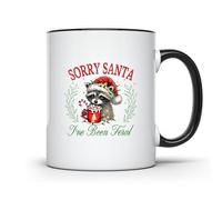 Désolé Père Noël, J'Ai Été Un Raton Laveur Sauvage Pour Noël Tasse Mignonne Mug À Café Drôle Mug Pour Cappuccino Chocolat Chaud Boissons Chaudes 330Ml