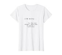 Désolé pour ce Que J'Ai Dit Avant Le café T-Shirt Graphique avec Valeur, Femme, Blanc, M