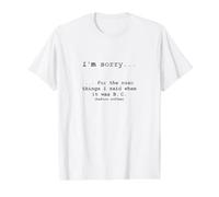Désolé pour ce Que J'Ai Dit Avant Le café T-Shirt Graphique avec Valeur, Homme, Blanc, L