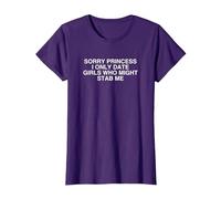 Désolé, Princesse, Je ne sors qu'avec des Filles Qui Pourraient me poignarder, mème Y2K T-Shirt