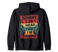 Désolée de ne Pas t'entendre, Je Joue à Sarcastic Gamer Distressed Sweat à Capuche