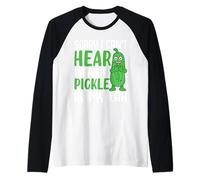 Désolée, Je n'entends Pas, J'Ai Un cornichon dans l'oreille Manche Raglan