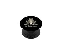Désolée pour ce Que disait Mon Visage, drôle de Grenouille Sarcastique PopSockets PopGrip Adhésif