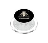 Désolée pour ce Que disait Mon Visage, drôle de Grenouille Sarcastique PopSockets PopGrip pour MagSafe