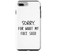 Désolée pour ce Que disait Mon Visage, drôle et Sarcastique Coque pour iPhone 7 Plus/8 Plus