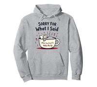 Désolée pour ce Que J'Ai Dit Quand tu as essayé de me réveiller Sweat à Capuche, Unisexe pour Adultes, Gris Chiné, L