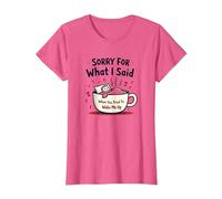 Désolée pour ce Que J'Ai Dit Quand tu as essayé de me réveiller T-Shirt, Femme, Rose chiné, XL