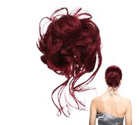 désordonné - Postiche ondulée et bouclée pour femme | Support pour queue de cheval | Extensions de cheveux aspect naturel | Perruques faciles à utiliser pour un rendez-vous, un événement, une