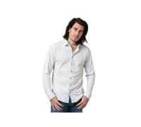 Desoto - Chemise blanche à motifs fleuris vert et rose - Homme - Chemises - Blanc - Taille: M