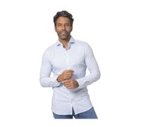 Desoto - Chemise Bleue Motif Pixel Collection de Luxe - Homme - Chemises - Bleu - Taille: L