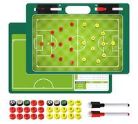 Desoto Tableau magnétique de coaching de football - Presse-papiers d'enseignement de stratégie professionnel pour la formation et l'analyse du jeu