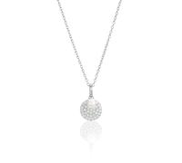 Desotos 2VNADESOJ-NL-0093 Collier avec pendentif en perles pour femme en argent sterling 925 rhodié 45 cm, Eine Grösse, Argent sterling, Pas de gemme