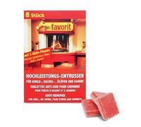Désoxydant haute performance Favorit ; Nettoie la suie et les résidus dans les cheminées, les poêles à carrelage, les poêles à mazout ; 8 cubes - 1255