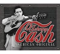 Desperate Enterprises American Original - Johnny Cash Plaque en étain - Décoration murale vintage en métal - Fabriqué aux États-Unis